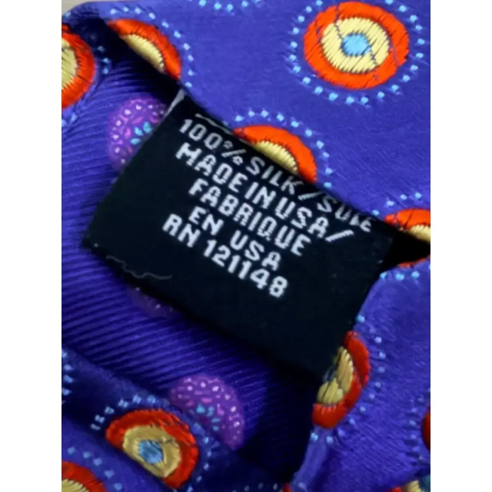 Ted Baker London Purple Geometric 100% Silk Necktie